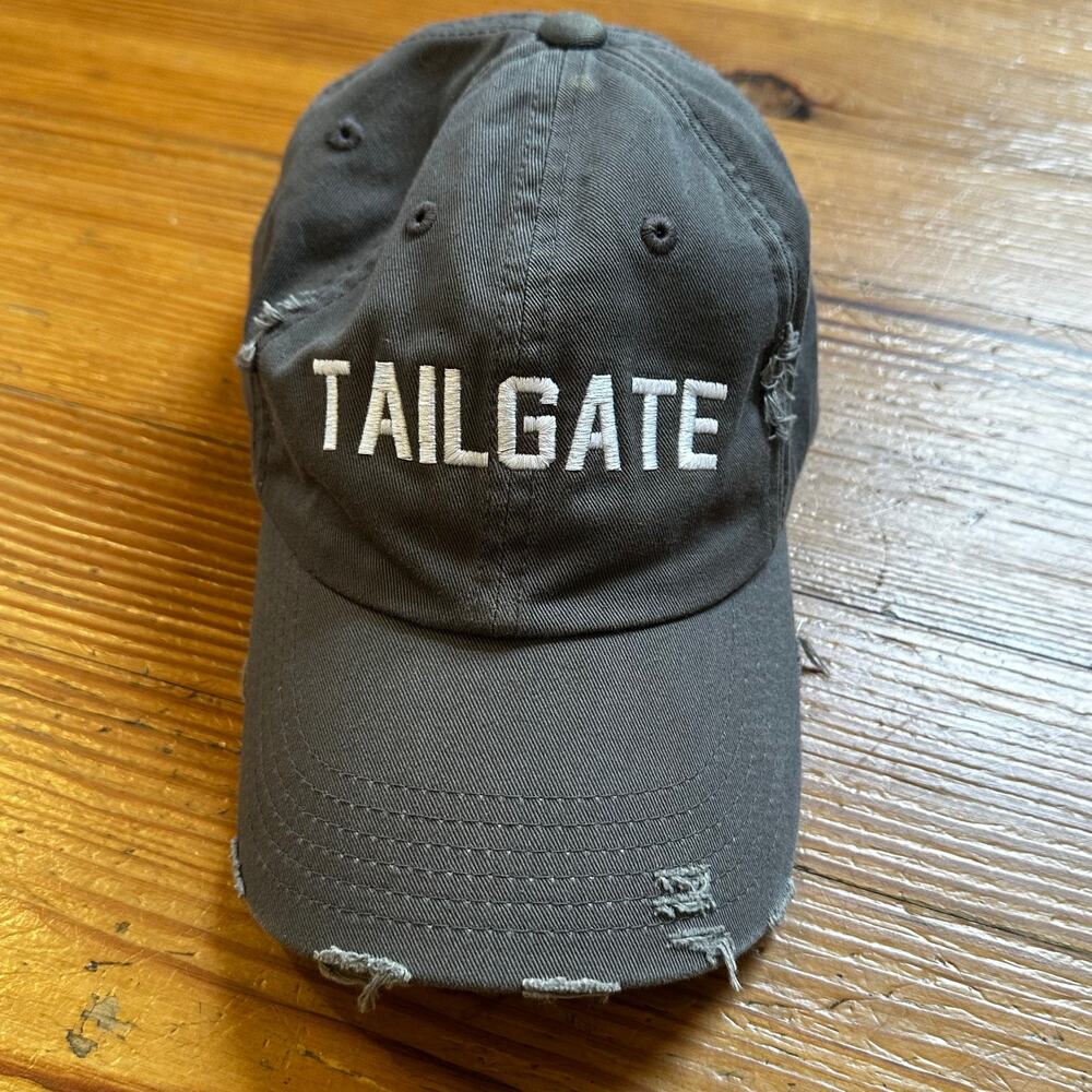 District. gray white Tailgate embroidery adjustable baseball cap